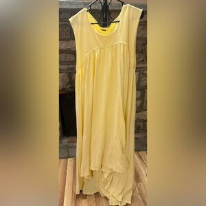 (NWOT) Boho Yellow Flowy Maxi Dress